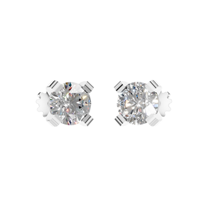 À la mode 950 Platine Quatre Prong Moissanite Diamant Solitaire Boucles D'oreilles pour les Fêtes Cadeaux En Gros Bijoux OEM Usine - Product Image 2