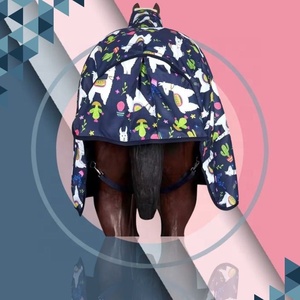 Textura de caballo resistente al agua 1200D Ripstop Nylon Alfombra de caballo de invierno Carcasa de lona rellena de algodón con correas extraíbles para las piernas - Product Image 3