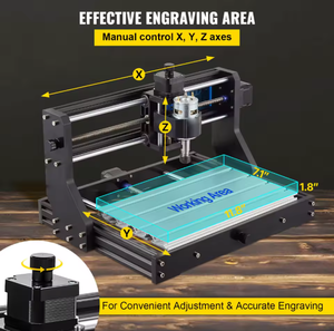 3 Axis CNC Wood <b>Router</b> PCB Milling Machine <b>Mini</b> Engraving Cutting Kit Single Motor Easy to Operate NC Studio DIY Offline Control - Product Image 2