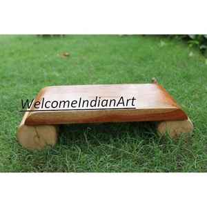 Chowki ขนาดเล็กทำด้วยมือของชาวอินเดียผลิตภัณฑ์ที่ทำจากไม้ - Product Image 3