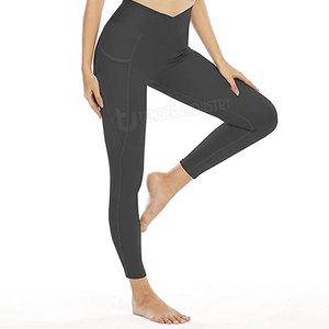 Seamless High-Waisted Yoga <b>Leggings</b> for <b>Ladies</b> Solid Pattern Workout Gym Pants - Product Image 5