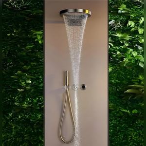 Système de douche encastré de luxe en or brossé, pluie et massage, revêtement PVD, vanne en céramique, prix d'usine, livraison mondiale - Product Image 3