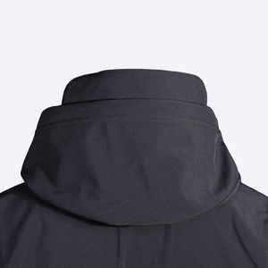 Nouvel arrivage de veste softshell à manches longues avec capuche tissu en toile respirant style fermeture éclair pour les saisons de printemps automne hiver - Product Image 3