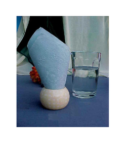 Nouveau design ronds de serviette en bois peints à la main de style décoration pour table de mariage - Product Image 1