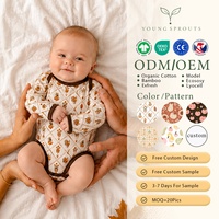 Body bébé à manches longues en fibre de bambou, imprimé chat turc, pour Thanksgiving, personnalisable, OEM, vente en gros, écologique