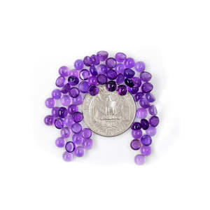 Natural Brazil Amethyst Calibrated Cabochon <b>Rounds</b> 5mm 6mm Moonstone Turquoise Opal Yellow Green Marquise Oval <b>Cushion</b> Pear - Product Image 3