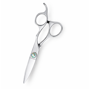 Ciseaux de coiffure de luxe 6,5 pouces en acier inoxydable, ciseaux de barbier avec vis en cristal, outil de coiffure professionnel pour salon, OEM - Product Image 6