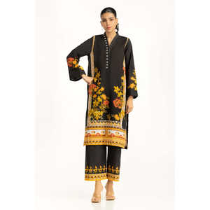 ชุดเซ็ตพิมพ์ลายโบฮีเมียน Khaddar รุ่น IPST-55086 ชุดสองชิ้นสำหรับผู้หญิง พร้อมเสื้อแขนสามส่วน มีไซส์ XS และ XXS - Product Image 4