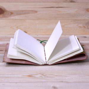 Genuine TC Leather Travel Notebook Handcrafted White Cotton Rug Bound Journal Wood-Free Stone Dairy Notebook for Busy On-The-Go - Product Image 6