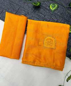 El Sari de lino más elegido con diseño de pelea y trabajo de lentejuelas para ropa informal y de fiesta, hermoso trabajo de bordado - Product Image 3