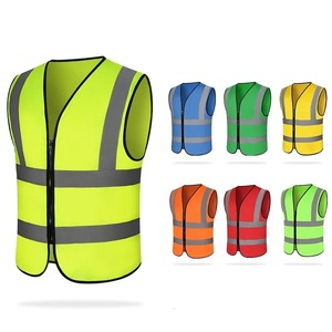 Gilet de travail de construction haute visibilité coloré gilet de sécurité gilet réfléchissant avec bandes réfléchissantes - Product Image 1