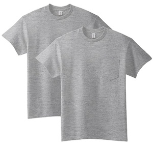 T-shirt en coton en gros avec poche poitrine, doux, respirant, pour usage quotidien, impression personnalisée - Product Image 3