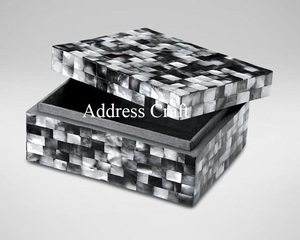 Caja de Regalo Personalizada con Logotipo Impreso en MDF, Incrustaciones de Resina y Hueso Natural, Caja de Regalo para Chocolates, Joyería, Artículos Hechos a Mano - Product Image 2