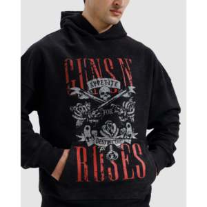 Sweat à capuche Guns & Roses avec détails inversés, 100% coton, French Terry 400 g/m², impression sérigraphique - Product Image 6