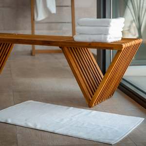 Luxury Organic <b>Bath</b> <b>Mats</b> 4-Pack-<b>Absorbent</b> Tufted Polyester with Rubber Backing for Bathroom Bedroom Kitchen Hotel Floor Use - Product Image 3