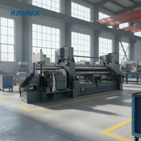 RAYMAX Cintreuse hydraulique pour tôles métalliques, 3 rouleaux, machine à rouler, machine à rouler CNC