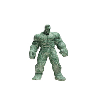 Nouvelle figurine de super-héros Hulk en marbre vert poli gravé, design actuel, statue souvenir, 350 mm, décoration d'intérieur