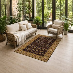 <b>RUGS</b> DEPOT LXDP-0457 Wholesale Red Burgundy Traditional Medallion Digital Printed Machine Washable Chenille Area <b>Rug</b> <b>Non</b> <b>Slip</b> - Product Image 6