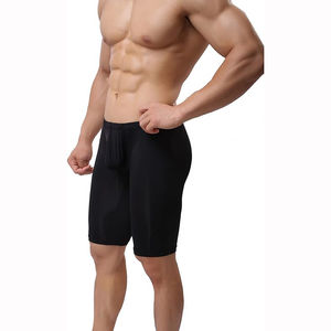 Pantalones cortos de compresión de cintura elástica de alta calidad para hombres, ropa deportiva transpirable para entrenamiento, ropa deportiva de patrón sólido - Product Image 6