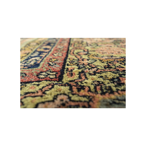 Alfombra de Lana Azul Aalam Anudada a Mano con Patrón Floral y Abstracto para Entrada del Hogar, Rectangular de 9x12 para Adolescentes - Paem-1526 - Product Image 3