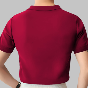 Camisas Polo de Seda de Hielo para Hombre al por Mayor, Camisetas Casuales de Manga Corta, Tops para Golf, Equitación, Competencia, Bordadas con Botones - Product Image 2