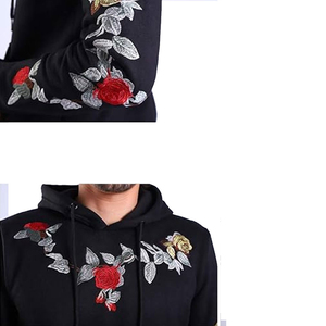 เสื้อฮู้ดดี้ปักโลโก้ตามสั่งสำหรับผู้ชาย ผ้าฝ้าย 100% ระบายอากาศได้ดี สีพื้น สวมใส่สบาย ลาย 3 มิติ มีกระเป๋า คุณภาพสูง สำหรับฤดูใบไม้ร่วง - Product Image 5