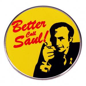Broche esmaltado con estampado UV personalizado al por mayor, broche Better <span class=keywords><strong>Call</strong></span> Saul, insignia de aleación de Metal, accesorios - Product Image 1