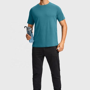 Durabilité Construit sonnerie Microfibre Nouveau Style Tissu De Refroidissement Col Rond Chemise Tricoté Gym Porter T-Shirt À Séchage Rapide Plaine Hommes Gym - Product Image 1