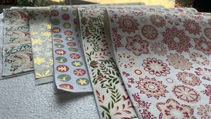 Trapo de algodón hecho a medida con bloques impresos y serigrafiado papel hecho a mano adecuado para envolver regalos - Product Image 4