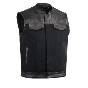 Gilet décontractée d'hiver pour hommes Gilet mince en cuir à la mode pour hommes Gilet classique Vintage Gilet Style européen pour hommes - Product Image 1