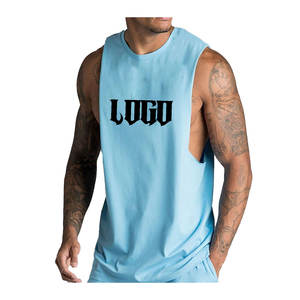 High Quality <b>Men's</b> Tank Top 100% Cotton Gym Clothing Workout Sleeveless <b>Vest</b> Custom Logo Activewear <b>Compression</b> Body Shaper - Product Image 1