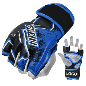Gants de boxe MMA professionnels en gros 2024, gants de grappling en cuir de haute qualité, logo personnalisé, gants en PU, gants, gants, gants - Product Image 2