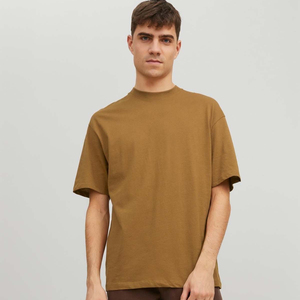 T-shirt coupe décontractée en coton biologique T-shirts de sport respirants à col arrondi - Product Image 1