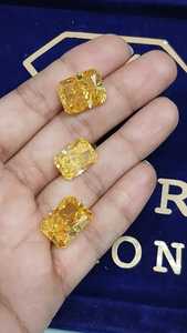 Vente en gros de diamants fantaisie de laboratoire créés Fancy Vivid Yellow 4ct VS1 Radiant Cut IGI Certified Lab Grown CVD HPHT Diamond - Product Image 4