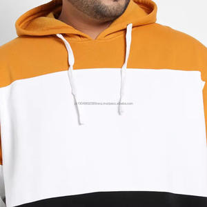 Fabricant de sweats à capuche, personnalisation, épissure de panneaux, bloc de couleur, patchwork inégal, épais, 500 GSM, pull-over uni, surdimensionné - Product Image 4