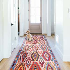 Netline Home Georgian Mosaic Crimson Red Bohemian <b>Washable</b> <b>Rug</b> - Product Image 2
