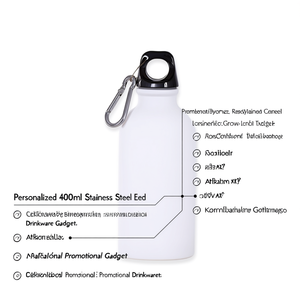 Borraccia Personalizzabile in Acciaio Inossidabile da 400ml - Gadget Promozionale Personalizzabile - Product Image 2
