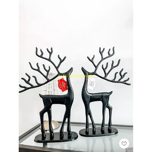 Fer doré renne Figurine élégant cerf Sculpture décorative de table élégant manteau affichage noël décoration de la maison pièce - Product Image 5