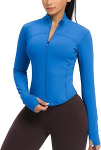 Chaqueta Deportiva con Cremallera Completa para Mujer, Chaqueta Deportiva para Gimnasio, Yoga, con Rayas y Bordado, Impermeable y Transpirable - Product Image 6