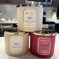 AIKUN Premium Langbrennende Aromatherapie-Sojawachskerze mit Individuellem Glasbecher & Duft für Feiertage, Bars, Lounges und Entspannung