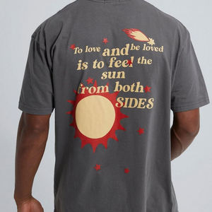 Precio al por mayor personalizado de fábrica Camiseta impresa digital para hombre Vintage Jesús Imprimir Cuello redondo 100% Camisetas de algodón Secado rápido Alto - Product Image 5