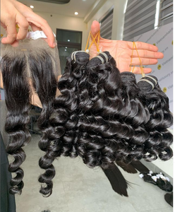 The Big Curly Hair Cabello humano vietnamita 100%, 100% Cabello sin procesar en cabello humano rizado - Product Image 6