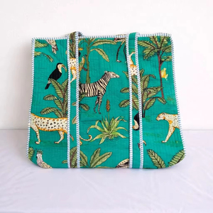 Sac fourre-tout en coton matelassé écologique, fait main, réutilisable, pour les courses, en coton doux, idéal pour un cadeau quotidien - Product Image 1