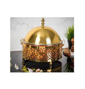 Custom Round Casserole Dish Metal <b>Buffet</b> <b>Warmer</b> <b>Food</b> <b>Server</b> Dish Wholesale Wedding Parties Table Decor <b>Food</b> <b>Server</b> Pot - Product Image 4