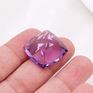 Compra de calidad superior 21MM x 21M Natural púrpura amatista corte de cojín facetado piedra preciosa suelta para la fabricación de colgantes de anillo de joyería - Product Image 6