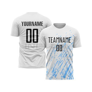 ชุดเสื้อฟุตบอลผ้าโพลีเอสเตอร์100% ระบายอากาศได้ดีแห้งเร็วเข้ารูปชุดพิมพ์โลโก้ออกแบบได้ตามต้องการ - Product Image 3