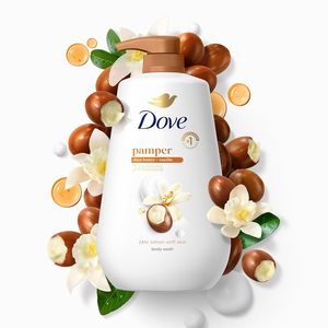 Gel douche Dove avec pompe, beurre de karité et vanille pour une peau douce comme une lotion pendant 24h, hydratant, 30,6 oz (lot de 2) - Product Image 3