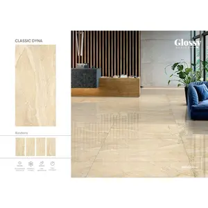 Vistaar Brand Export Quality 60*120cm 600x1200mm 24x48inch 2x4 Glossy Porcelain Wall Classic Dyna Flooring Ceramic Marble Tiles