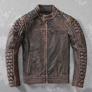 Custom MenDrakeshire <b>Brown</b> <b>Leather</b> <b>Jacket</b> Custom Design and Embroidery High Quality <b>Men</b> <b>Leather</b> <b>Jacket</b> Wholesale - Product Image 5