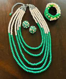 Collar de cuentas para mujer, fábrica de cuentas, venta al por mayor, accesorios de boda, disfraz, collar de cuentas colorido multijugador antiguo - Product Image 4